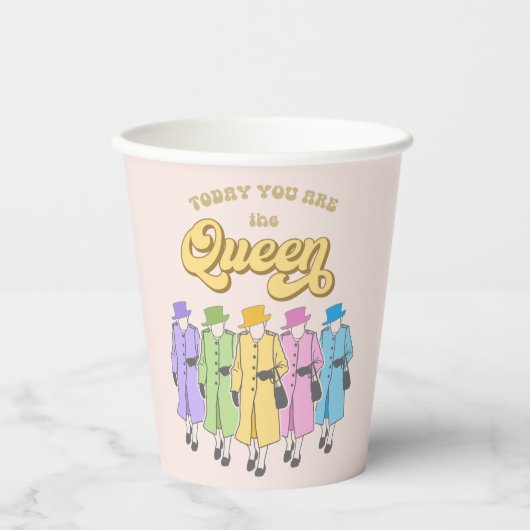 Je bent een koningin van Birthday Jubilee Papieren Bekers (Voorkant)