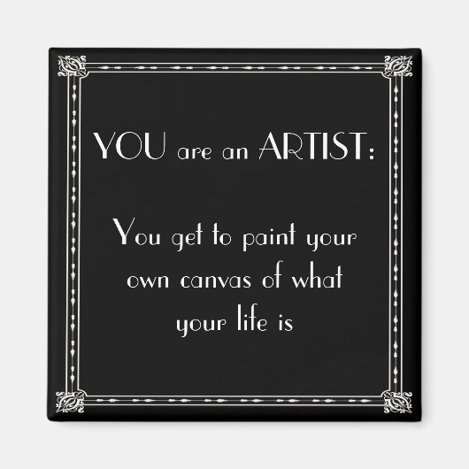 Je bent een kunstenaar magneet (Voorkant)