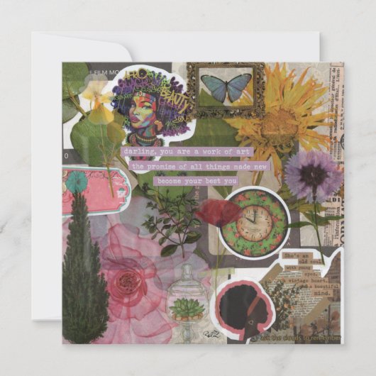 Je bent een kunstvlakke Wenskaart (Voorkant)