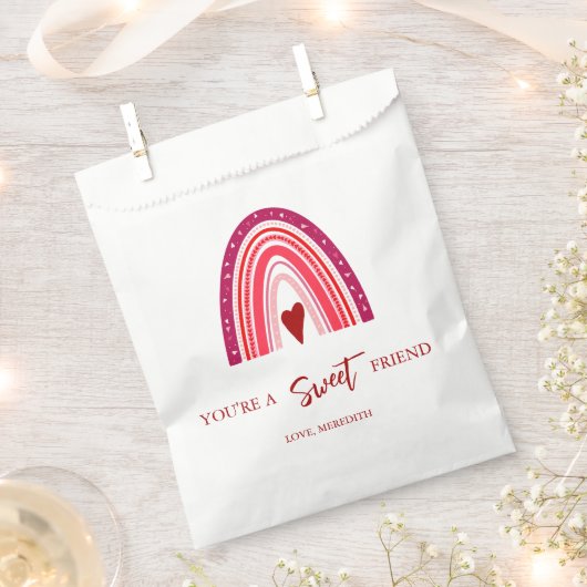 Je bent een lieve vriend Valentijn Boho Rainbow Bedankzakje (Geknipt)