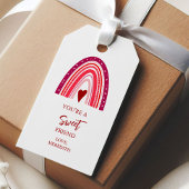 Je bent een lieve vriend Valentijn Boho Regenboog Cadeaulabel