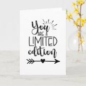 Je bent een limited edition verjaardagsfeest kaart (Gele Bloem)