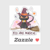 Je bent een magische heksenkat sticker (Vel)