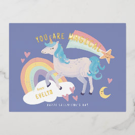 Je bent een magische Valentijn van Unicorn en rege Folie Feestdagen Briefkaart