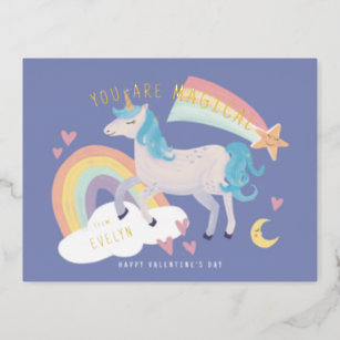 Je bent een magische Valentijn van Unicorn en rege Folie Feestdagen Briefkaart