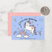 Je bent een magische Valentijn van Unicorn en rege Notitiekaartje (Voorkant / Achterkant in situ)