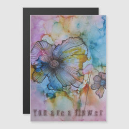 Je bent een magnetische bloemenkaart uitnodiging
