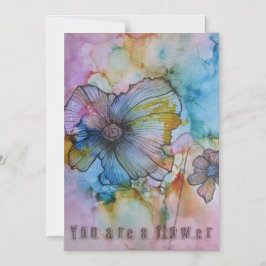 Je bent een magnetische bloemenkaart uitnodiging