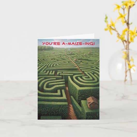 Je bent een maïs-ing. -Dank je Kaart (Gele Bloem)