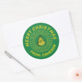 Je bent een Mean One Mister Grinch | Vrolijk kerst Ronde Sticker (Envelop)