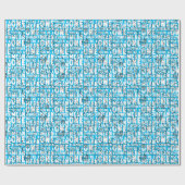 Je bent een Mean One Mr Grinch Blue Pattern Cadeaupapier (Vlak)