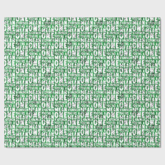 Je bent een Mean One Mr Grinch Green Pattern Cadeaupapier (Vlak)