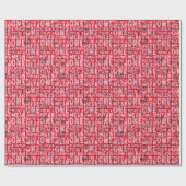 Je bent een Mean One Mr Grinch Red Pattern Cadeaupapier (Vlak)