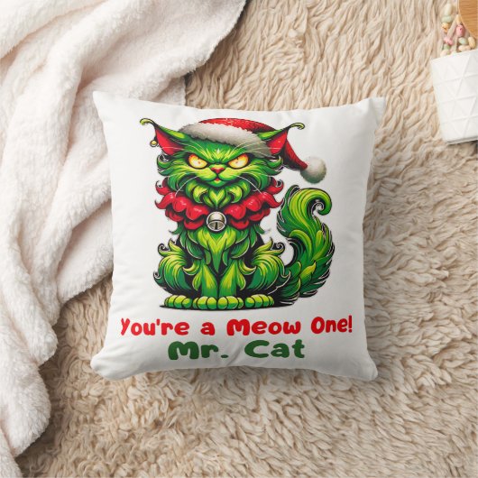 Je bent een miauw! Mr. Cat Feestelijke Grumpy Cat Kussen (Deken)