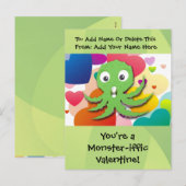 Je bent een Monster-iffic Valentijn Feestdagenkaart (Voorkant / Achterkant)
