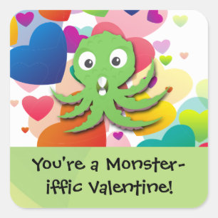 Je bent een Monster-iffic Valentijn Vierkante Sticker