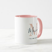 Je bent een mooi chique monogram mok (Voorkant rechts)