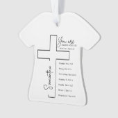 Je bent een mooi kruis gepersonaliseerd ornament (voorkant)