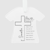 Je bent een mooi kruis gepersonaliseerd ornament (achterkant)