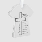 Je bent een mooi kruis gepersonaliseerd ornament (voorkant)