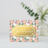 Je bent een mooie bloemmotief postkaart (Staand voorkant)