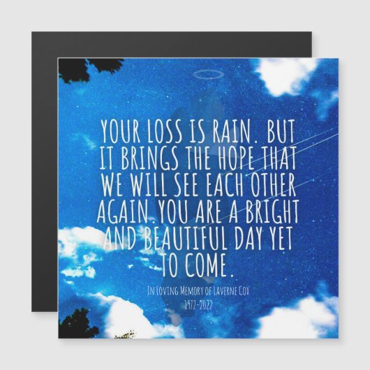 Je bent een mooie dag. (Voorkant / Achterkant)