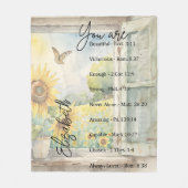 Je bent een mooie gepersonaliseerde Fleece Deken (Voorkant)