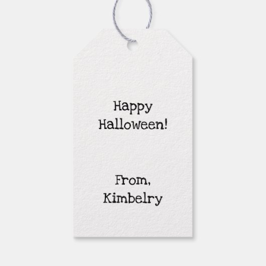 Je bent een mooie Kawaii Ghost Halloween Cadeaulabel (Achterkant)