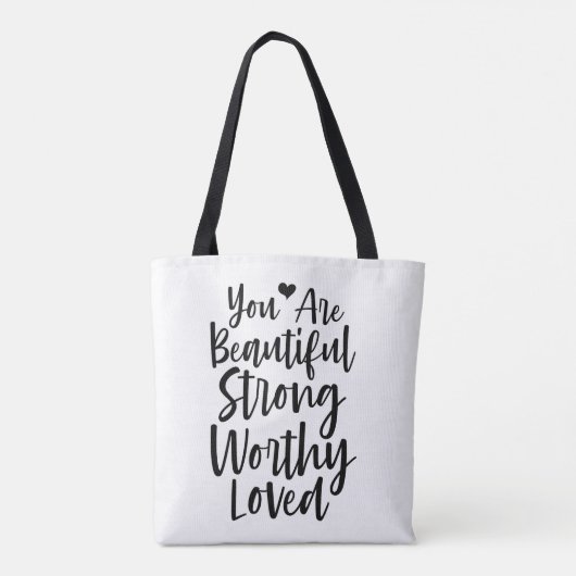 Je bent een mooie sterke waardige geliefde Canvas  Tote Bag (Achterkant)