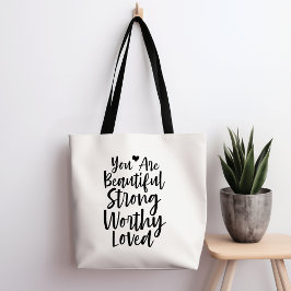 Je bent een mooie sterke waardige geliefde Canvas Tote Bag