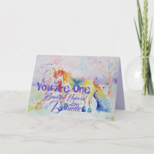 Je bent één mooie unicorn! Birthday Card Girls Kaart