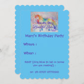 Je bent één mooie unicorn! Birthday Uitnodiging (Voorkant / Achterkant)