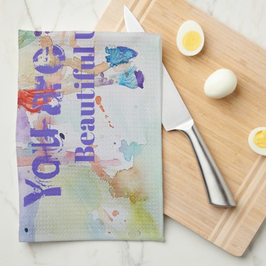 Je bent één mooie unicorn! Tea Towel Theedoek (Quarter Fold)