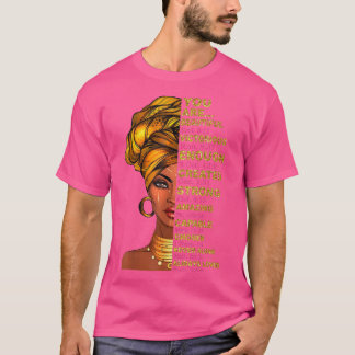 Je bent een mooie zwarte vrouw, Melanin Queen Blac T-shirt