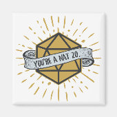 Je bent een Nat 20 d20 Dungeons and Dragons Magneet (Voorkant)