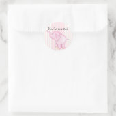 Je bent een Olifant Roze Baby shower Ronde Sticker (Tas)