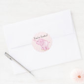 Je bent een Olifant Roze Baby shower Ronde Sticker (Envelop)