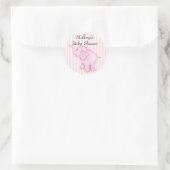 Je bent een Olifant Roze Baby shower Ronde Sticker (Tas)