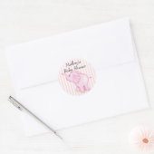 Je bent een Olifant Roze Baby shower Ronde Sticker (Envelop)