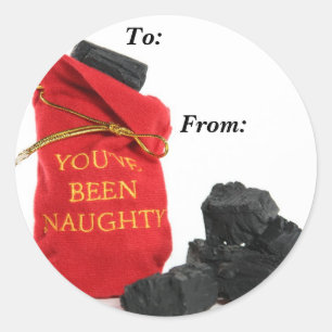 Je bent een ondeugende tas van Coal Gift Labels ge