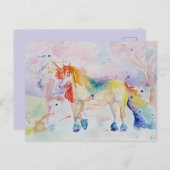 Je bent een onicorn Briefkaart Kaart meisjes (Voorkant / Achterkant)