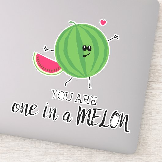 Je bent één op een miljoen dank je watermeloen sticker (Detail)