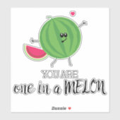Je bent één op een miljoen dank je watermeloen sticker (Vel)