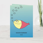 Je bent één op een miljoen! Grappige rode vis Kaar Feestdagen Kaart (Achterkant)