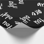 Je bent een oude zwarte witte tas. cadeaupapier (Hoek)