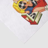 Je bent een pak met mij, Valentijn! Tissuepapier (Detail)