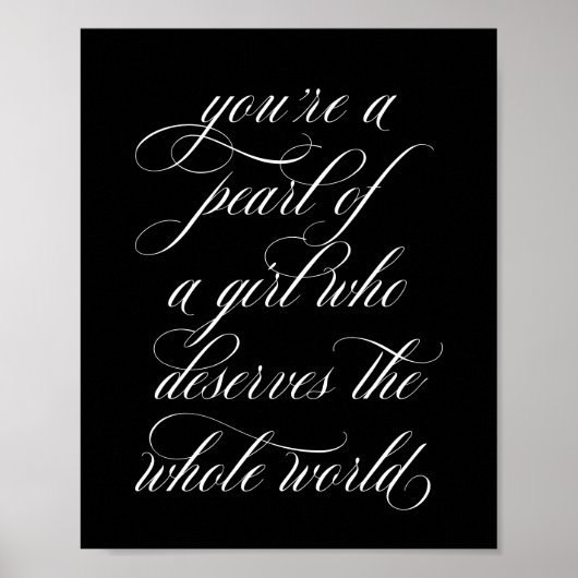 Je bent een parel van een meisje-Inspirerend-citaa Poster (Voorkant)