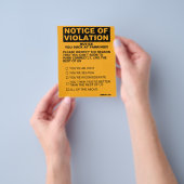 Je bent een parkeerbon waard flyer (Hand)
