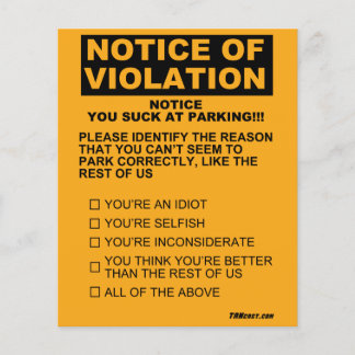 Je bent een parkeerbon waard flyer