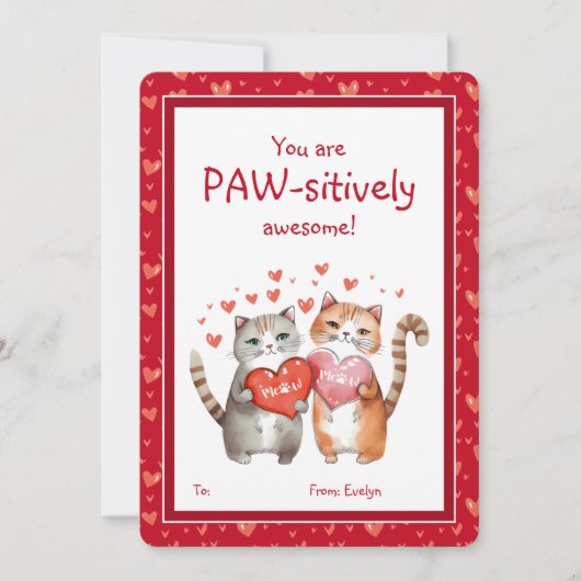 Je bent een Pawsitively Geweldige Valentijnskaart  Feestdagenkaart (Voorkant)